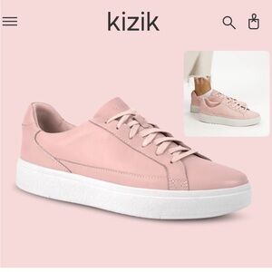 Kizik Women's Vegas Pink Leather Sneakers 8.5 wide